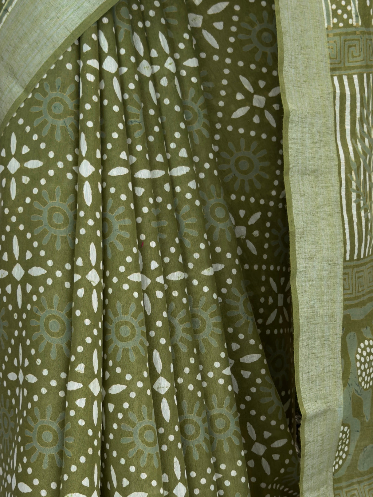 MIMOSA Olive Saree Saree — fleets shot full lifestyle