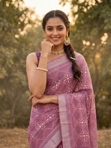 MIMOSA Pink Saree Saree — pose 10 styling detail