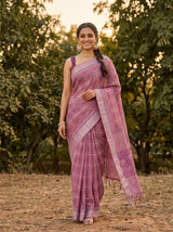 MIMOSA Pink Saree Saree — pose 6 styling detail