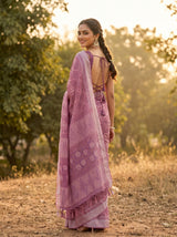 MIMOSA Pink Saree Saree — pose 7 styling detail