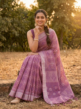 MIMOSA Pink Saree Saree — pose 8 styling detail