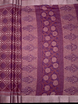 MIMOSA Pink Saree Saree — pallu and zari work detail
