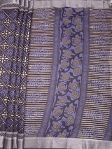 MIMOSA Violet Saree Saree — pallu and zari work detail