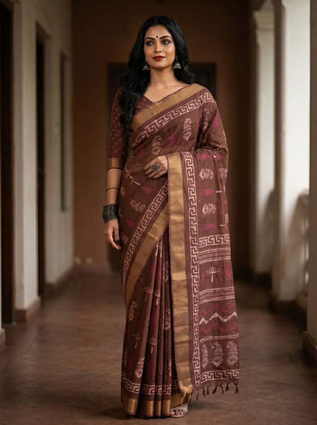 MIMOSA Saree Saree — front view on mannequin