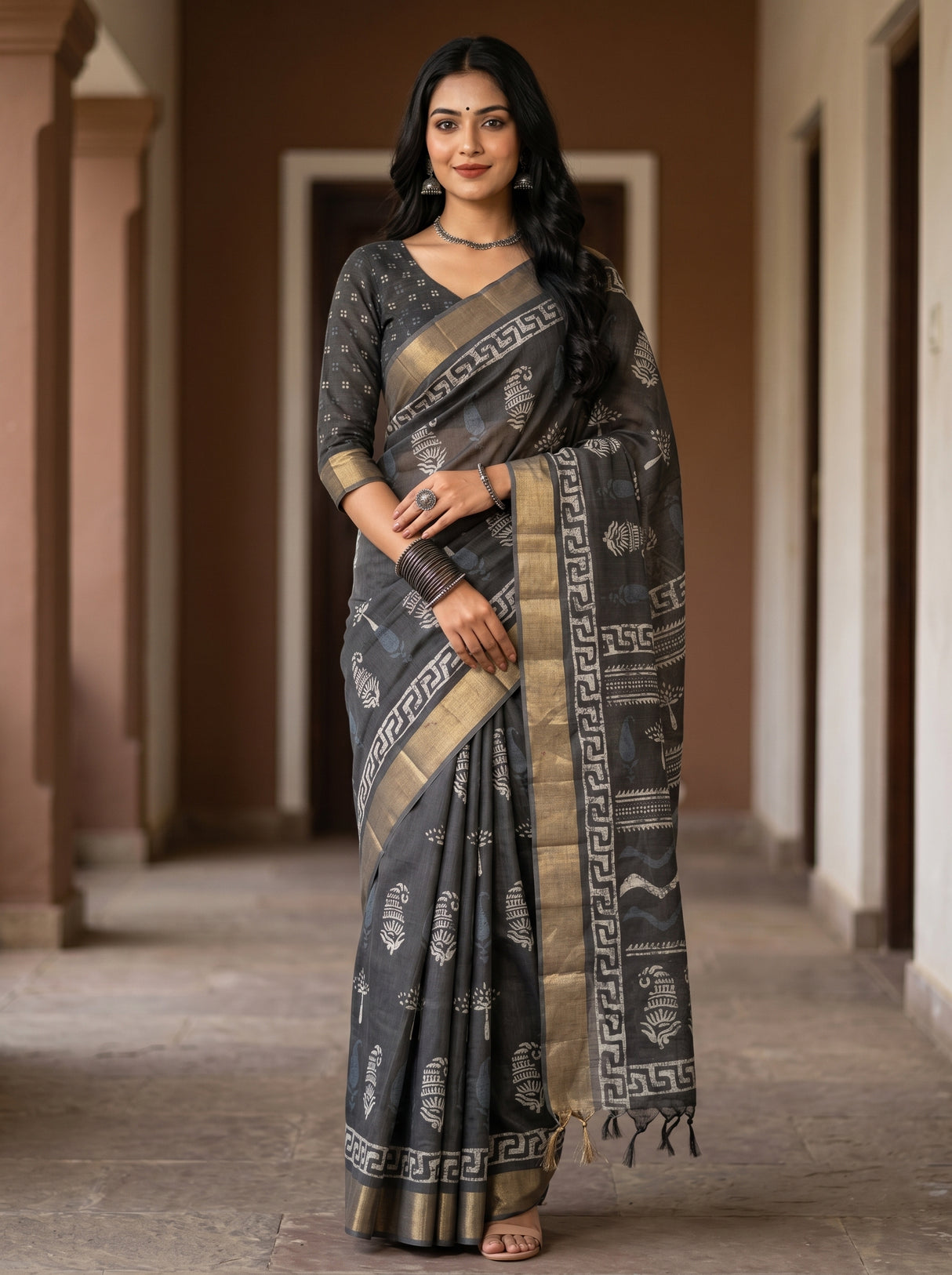 MIMOSA Saree Saree — front view on mannequin