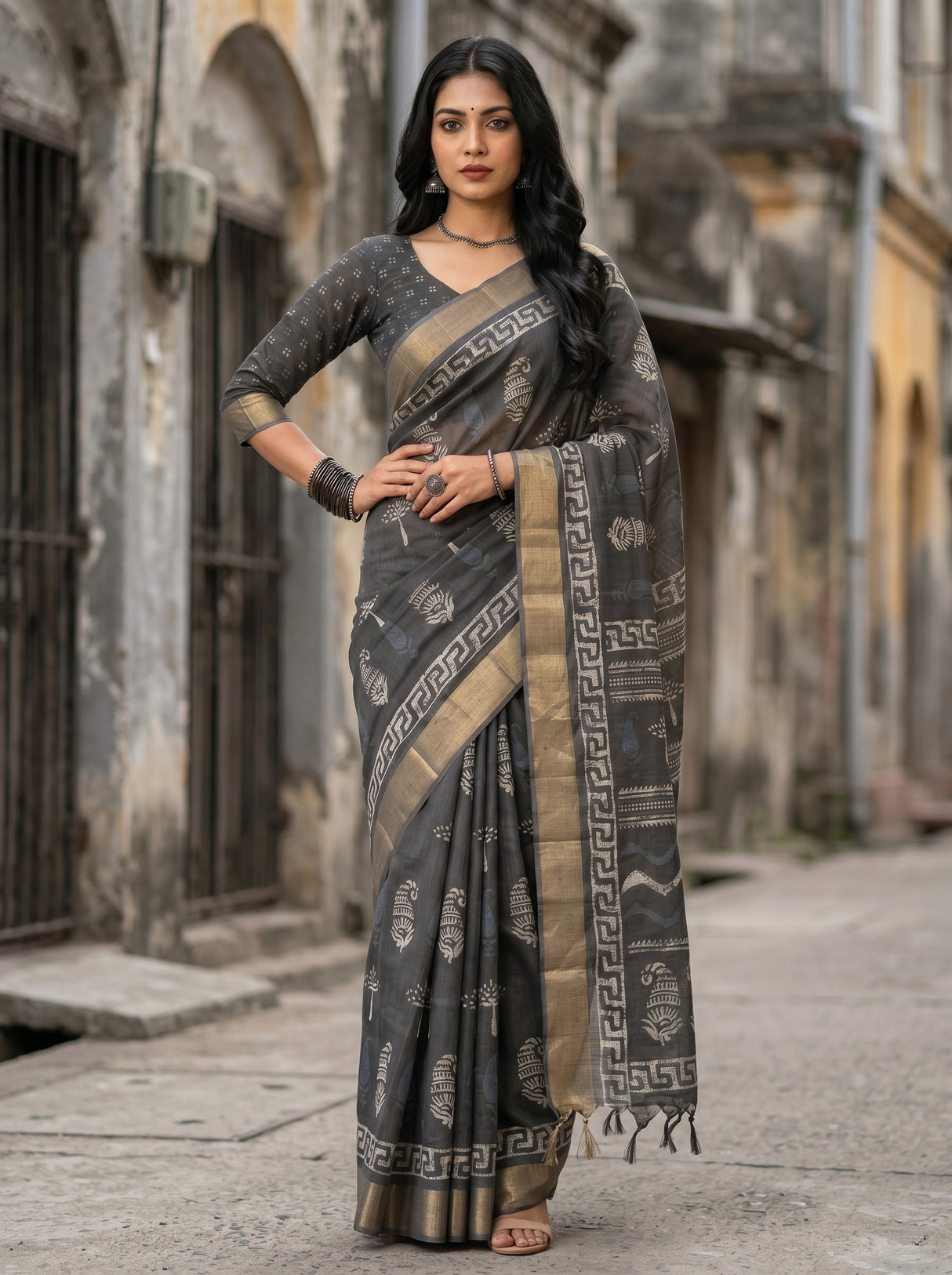 MIMOSA Saree Saree — pose 4 styling detail