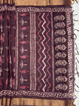 MIMOSA Saree Saree — pallu and zari work detail