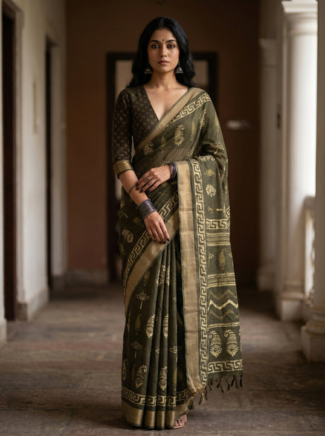 MIMOSA Saree Saree — front view on mannequin