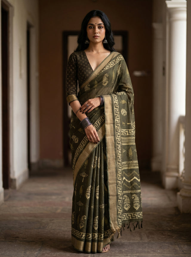 MIMOSA Saree Saree — front view on mannequin