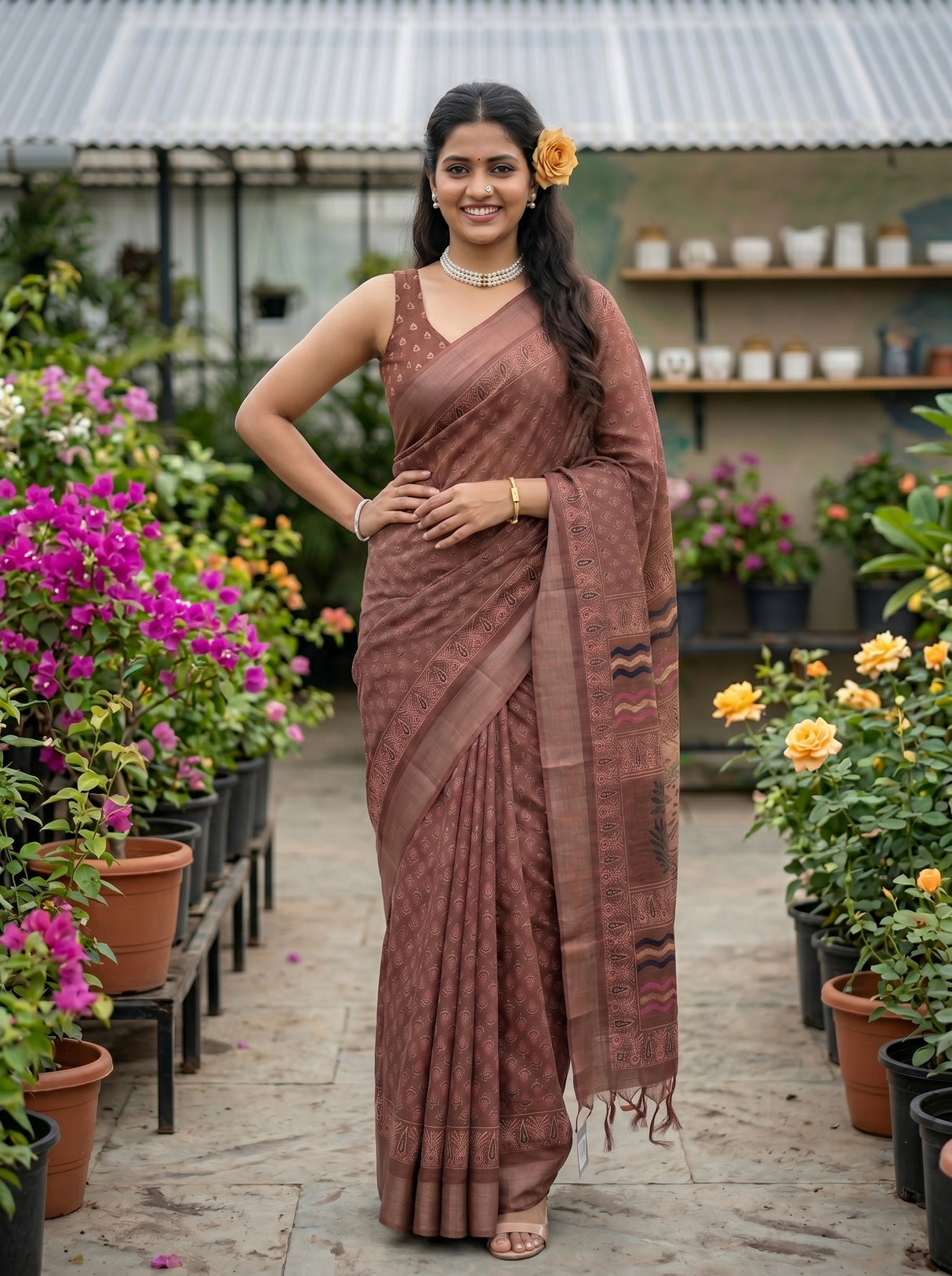 MIMOSA Saree Saree — pose 4 styling detail