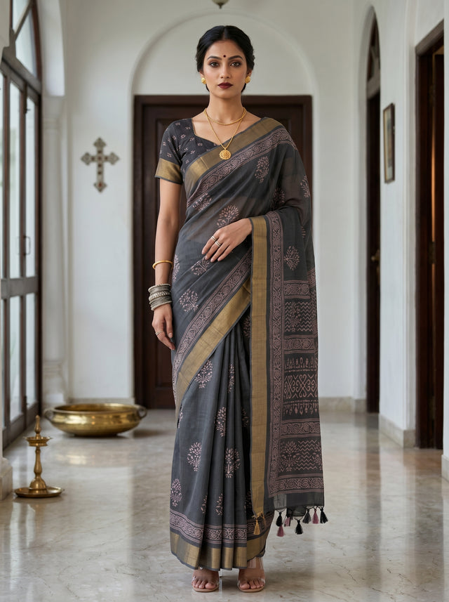 MIMOSA Saree Saree — front view on mannequin