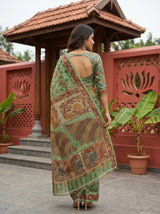 MIMOSA Green Saree Saree — pose 2 styling detail