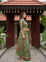 MIMOSA Green Saree Saree — pose 3 styling detail