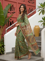 MIMOSA Green Saree Saree — pose 9 styling detail