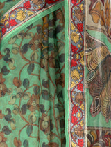 MIMOSA Green Saree Saree — fleets shot full lifestyle