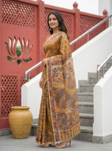 MIMOSA Mustard Saree Saree — pose 3 styling detail
