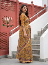 MIMOSA Mustard Saree Saree — pose 5 styling detail