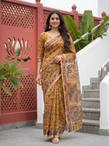 MIMOSA Mustard Saree Saree — pose 6 styling detail