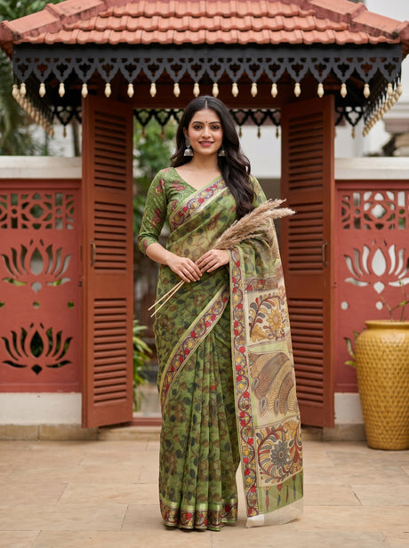 Olive  Saree