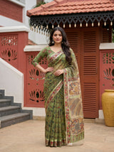 MIMOSA Olive Saree Saree — pose 4 styling detail