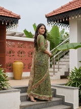 MIMOSA Olive Saree Saree — pose 5 styling detail