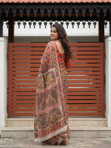 MIMOSA Peach Saree Saree — pose 7 styling detail