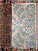 MIMOSA Peach Saree Saree — pallu and zari work detail