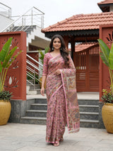 MIMOSA Pink Saree Saree — pose 6 styling detail