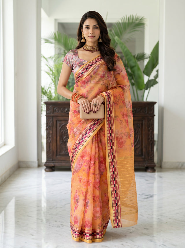 MIMOSA Saree Saree — front view on mannequin