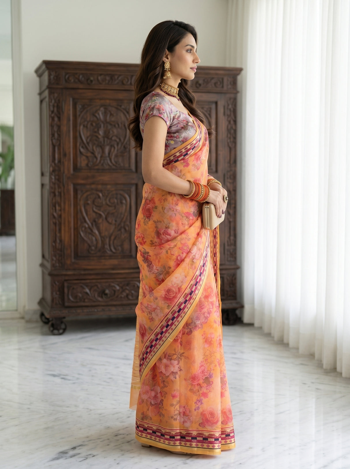MIMOSA Saree Saree — pose 3 styling detail