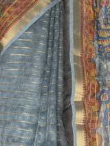 MIMOSA Grey Saree Saree — fleets shot full lifestyle