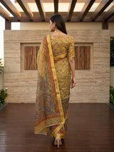MIMOSA Mustard Saree Saree — pose 2 styling detail