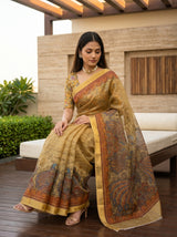 MIMOSA Mustard Saree Saree — pose 8 styling detail