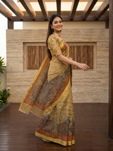MIMOSA Mustard Saree Saree — pose 9 styling detail
