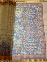 MIMOSA Mustard Saree Saree — pallu and zari work detail
