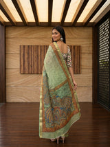 MIMOSA Olive Saree Saree — pose 7 styling detail