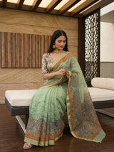MIMOSA Olive Saree Saree — pose 8 styling detail