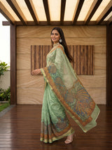 MIMOSA Olive Saree Saree — pose 9 styling detail