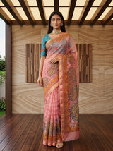 Pink  Saree