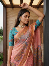 MIMOSA Pink Saree Saree — pose 10 styling detail