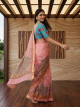 MIMOSA Pink Saree Saree — pose 9 styling detail