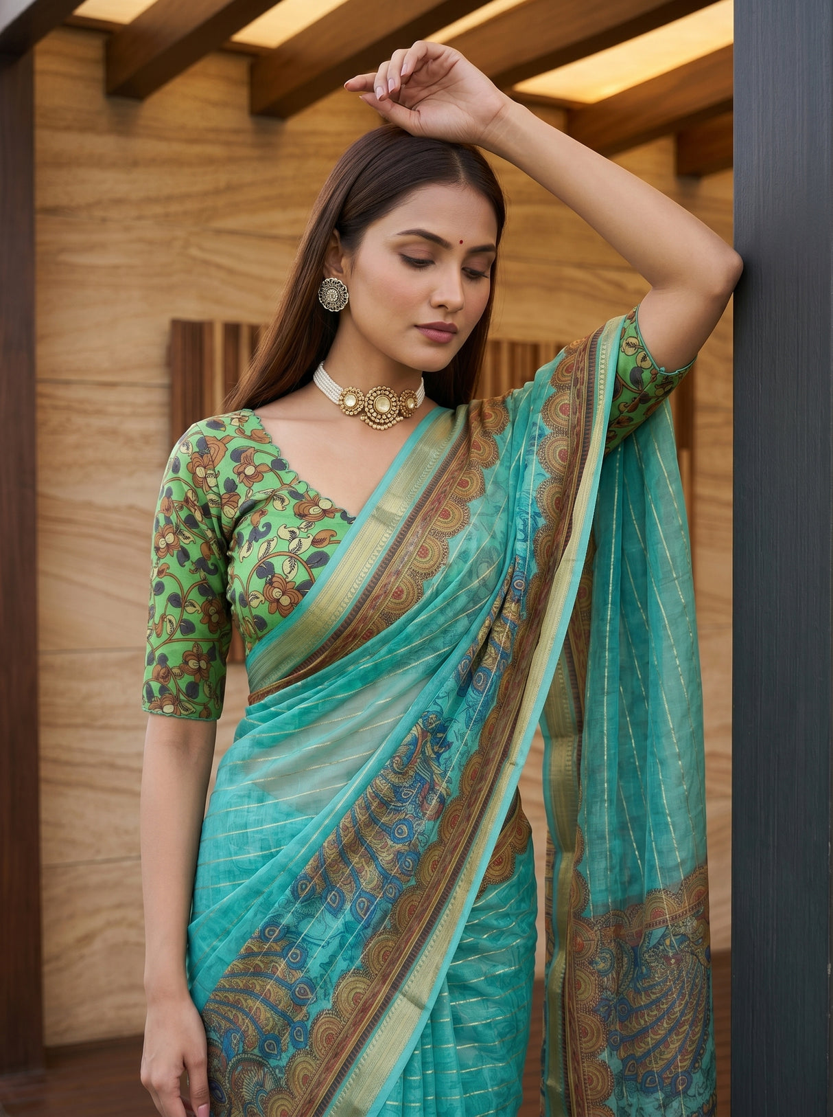 MIMOSA Rama Saree Saree — pose 10 styling detail