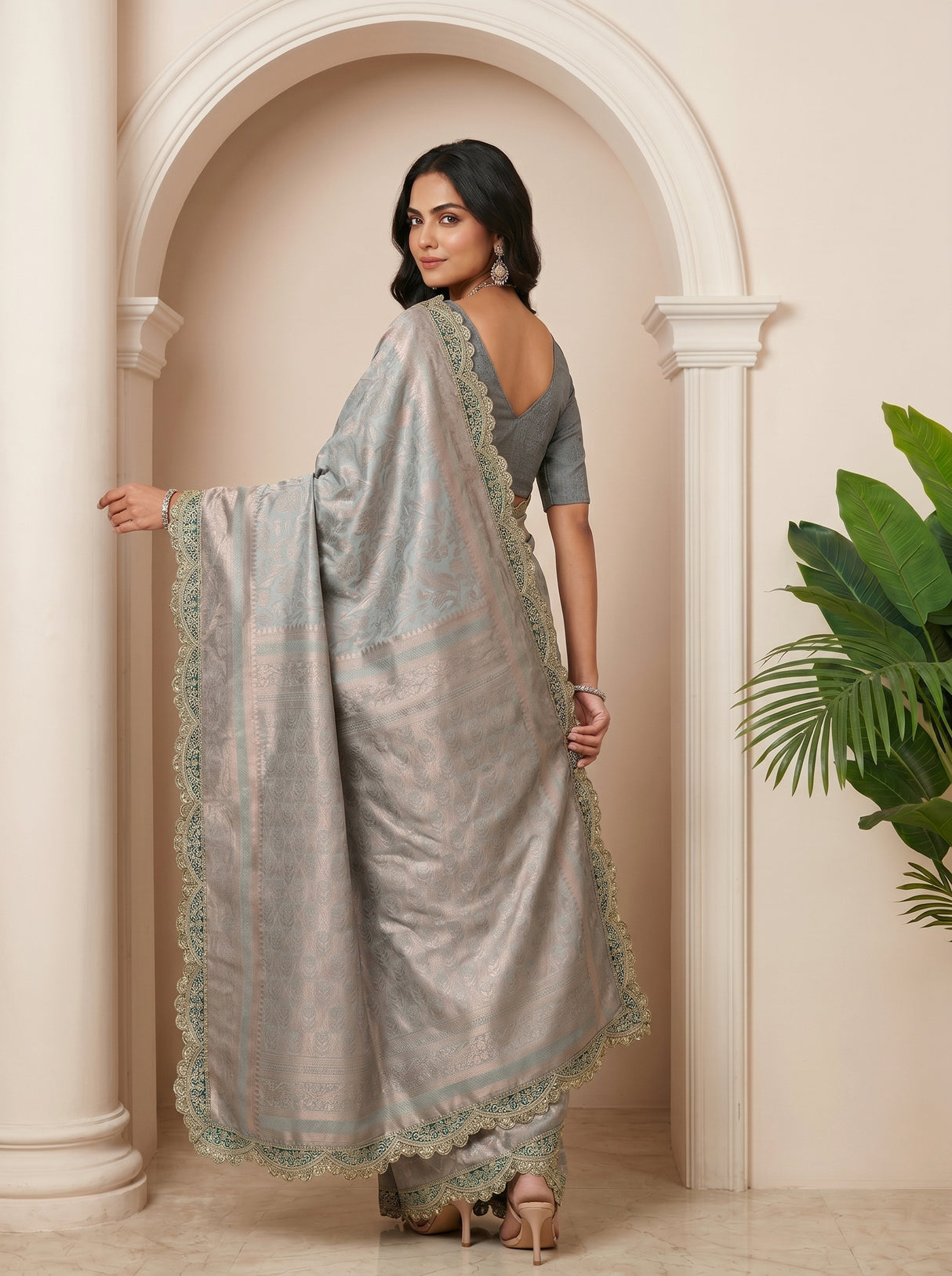 MIMOSA Ananda Saree Saree — pose 7 styling detail