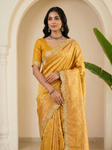MIMOSA Gold Saree Saree — pose 10 styling detail