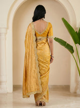 MIMOSA Gold Saree Saree — pose 2 styling detail