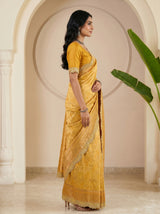 MIMOSA Gold Saree Saree — pose 3 styling detail