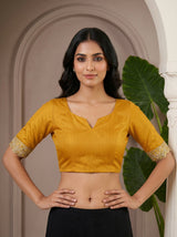 MIMOSA Gold Saree Saree — blouse close-up