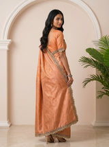 MIMOSA Orange Saree Saree — pose 7 styling detail
