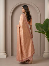 MIMOSA Peach Saree Saree — pose 7 styling detail