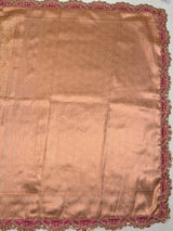 MIMOSA Peach Saree Saree — pallu and zari work detail